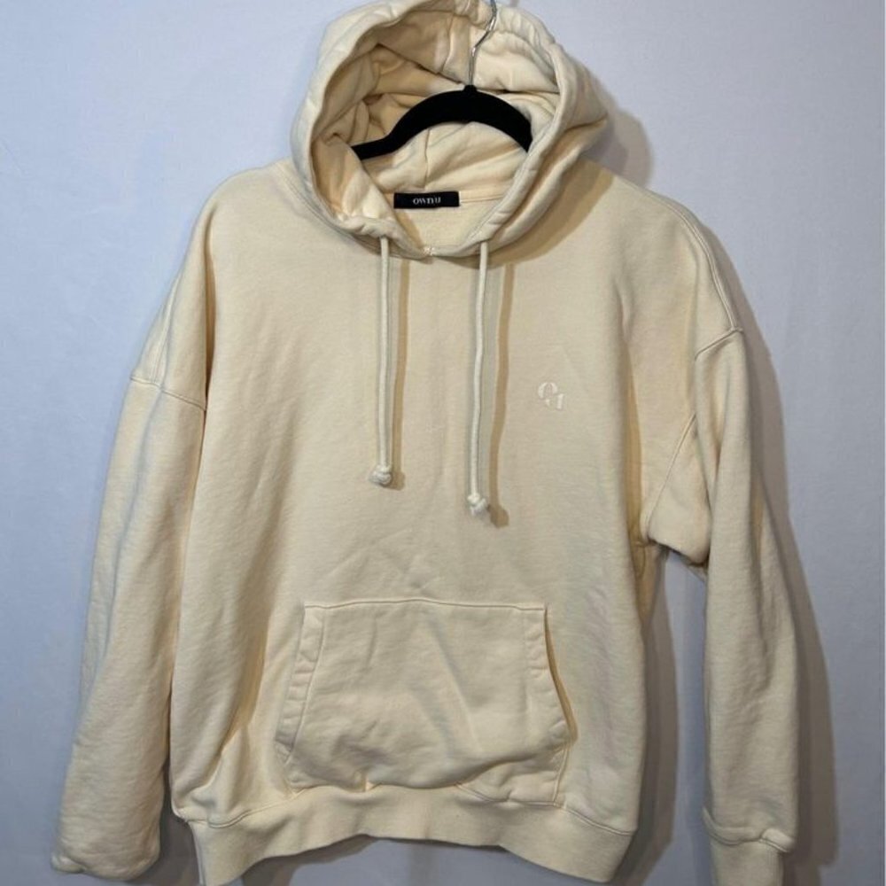 OWN/U luxury oversized hoodie. Cream in Colour. Size med. new condition.